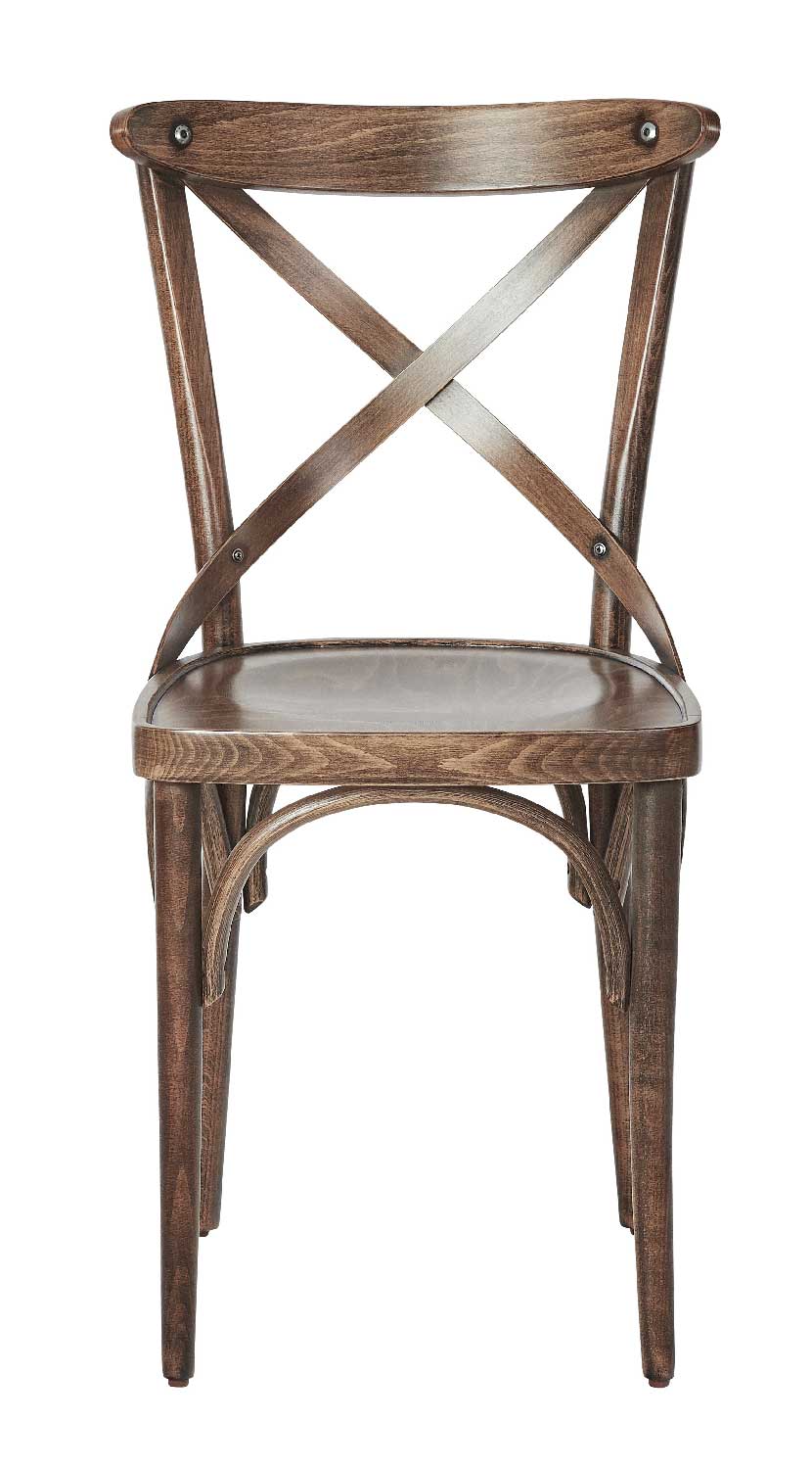 Krzesło bistro do restauracji Retro Nice Solid Wood Brown