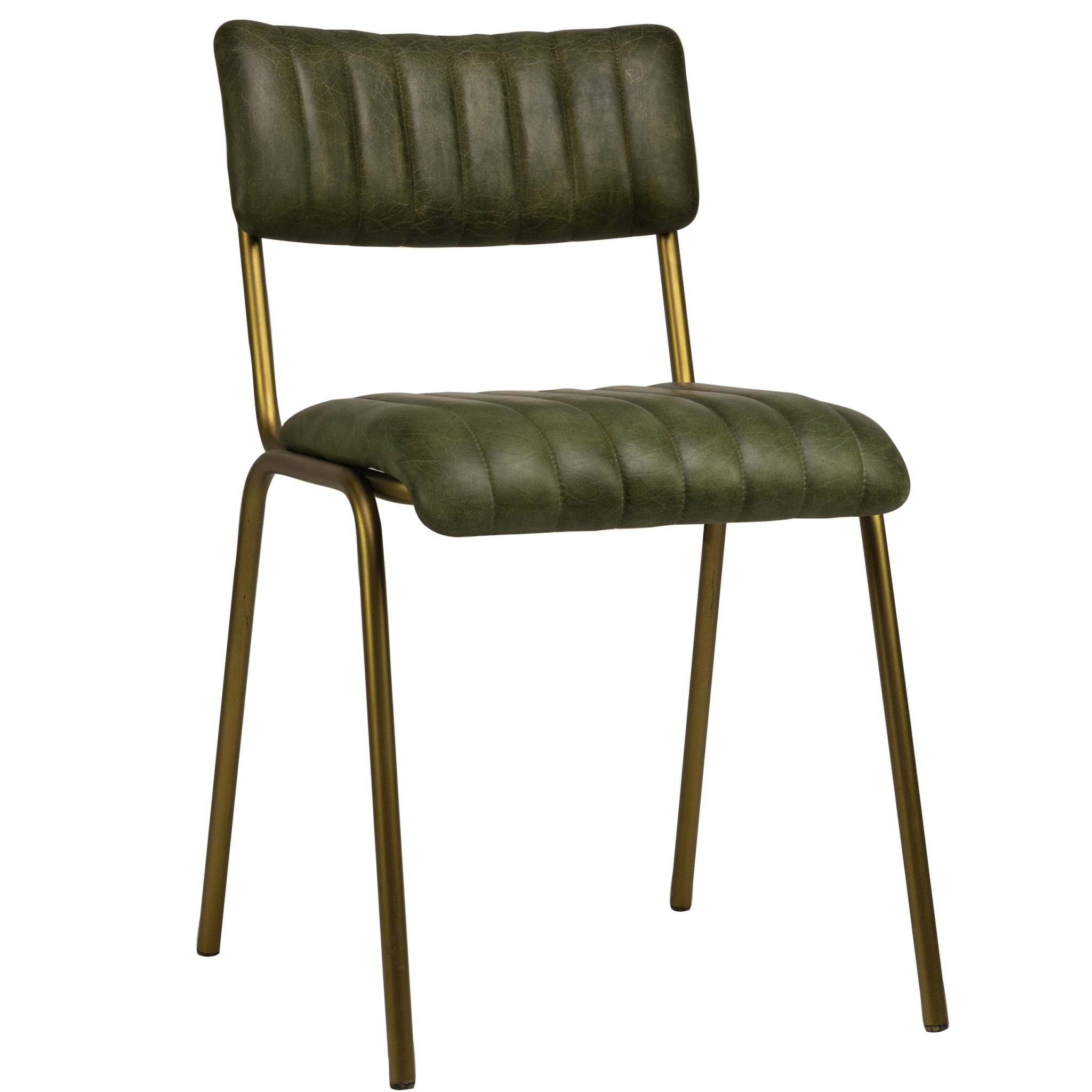 Krzesło do restauracji Trattoria z prawdziwej skóry koniak czarny zielony Krzesło do restauracji Trattoria z prawdziwej skóry koniak czarny zielony