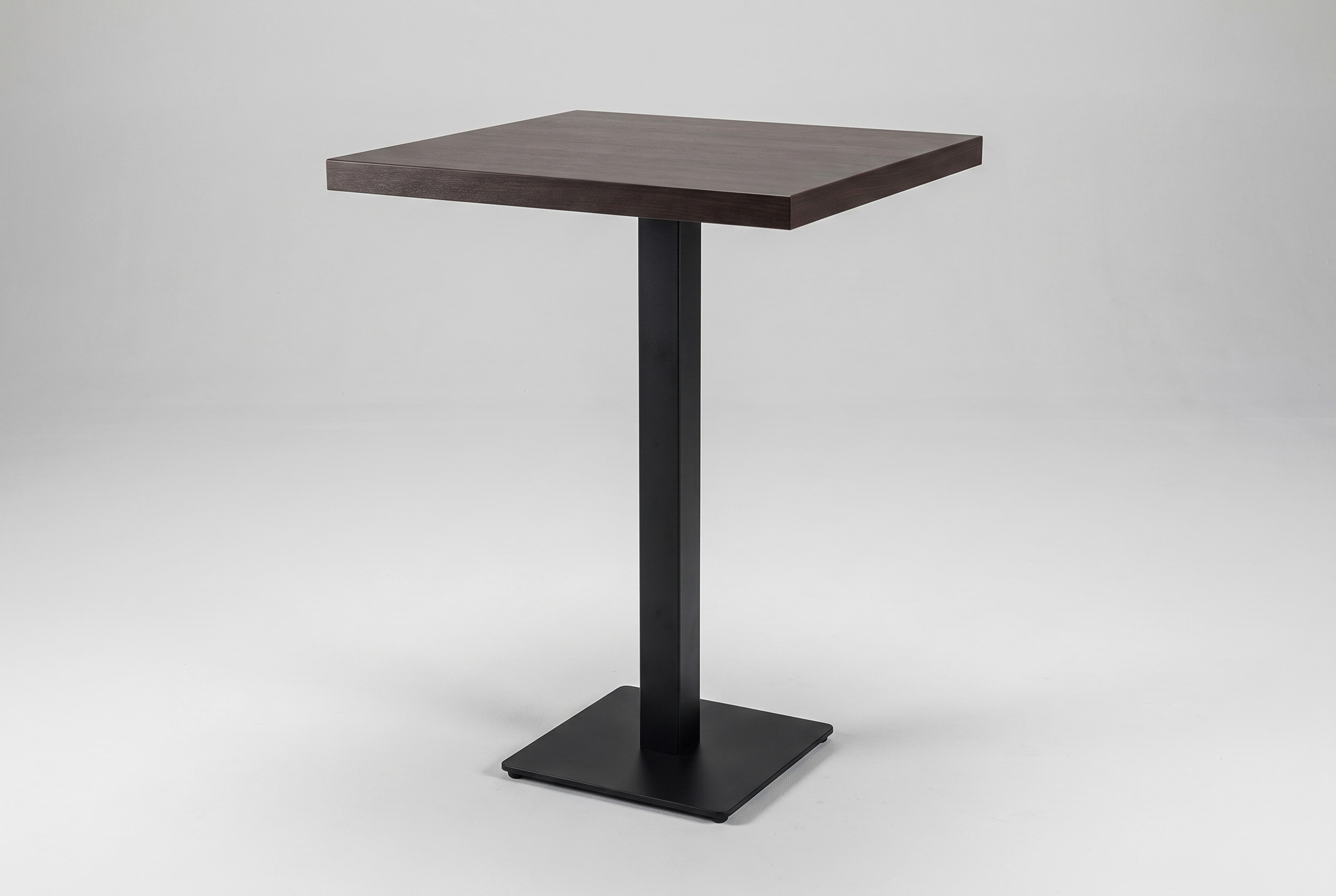 Stehtisch 50x50cm Dunkelbraun Holzoptik Milano Hochtisch Bartisch