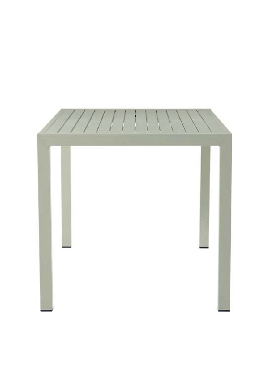 Outdoor Tisch 80x80cm aus Stahl Grün