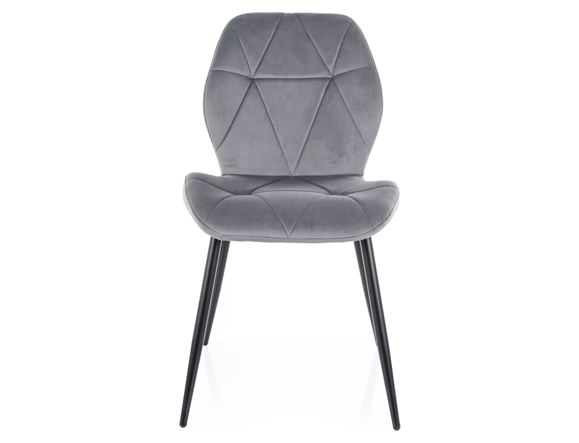 Krzesło do restauracji Silva tapicerowane aksamitną tkaniną w kolorze szarym Krzesło do restauracji Silva tapicerowane aksamitną tkaniną w kolorze szarym