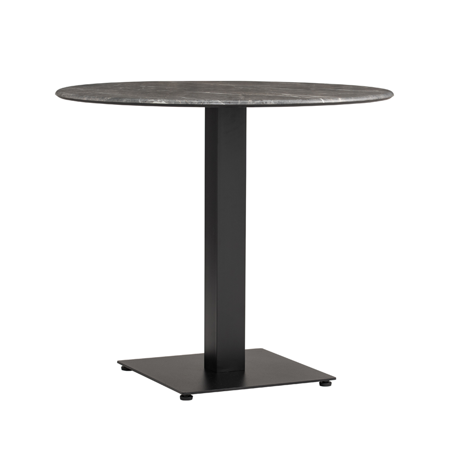 Okrągły stół zewnętrzny Catania 60 cm z marmurowym blatem w kolorze szarym Compact HPL