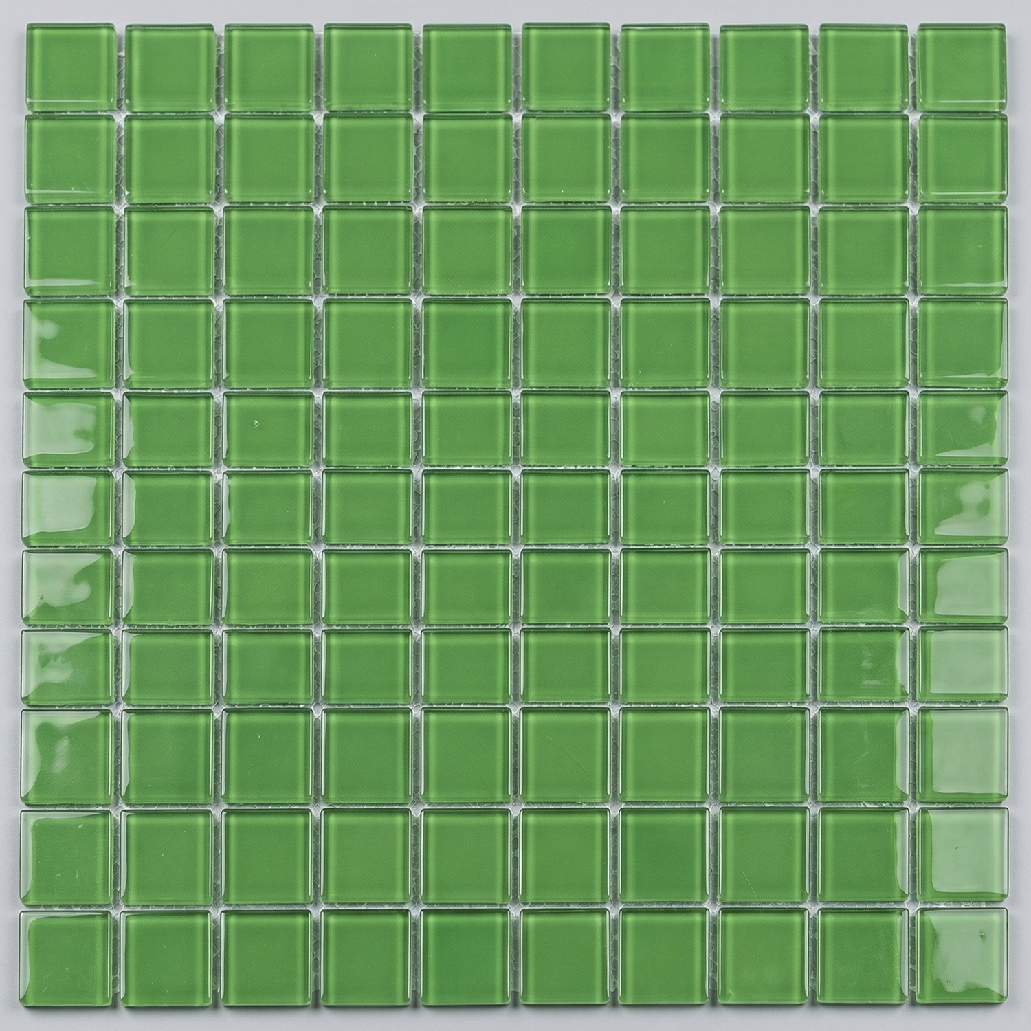 Glasmosaik 23×23 mm glänzend Bloom Grün