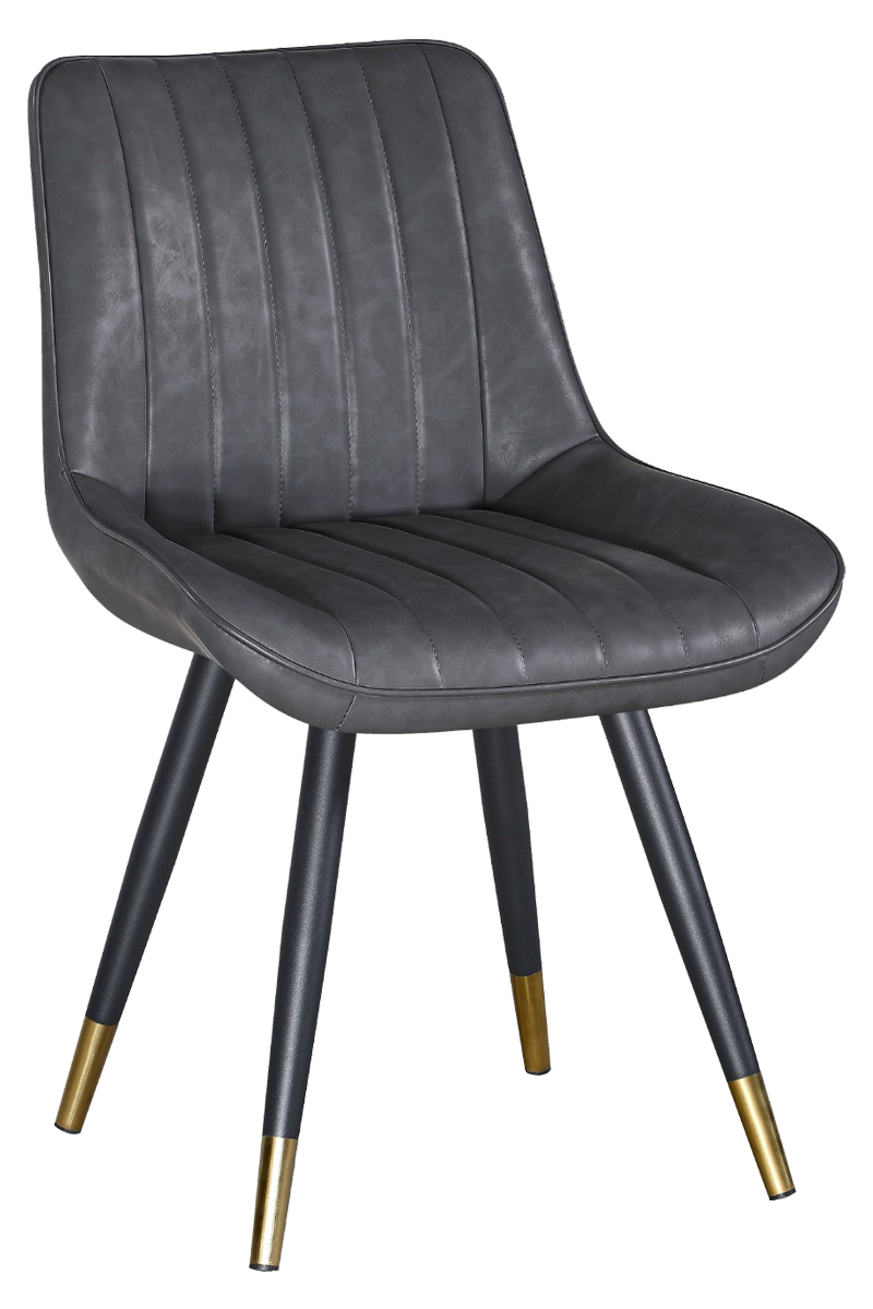 Krzesła do restauracji Jessie szara imitacja skóry Hotel Bistro Krzesła do restauracji Jessie szara imitacja skóry Hotel Bistro