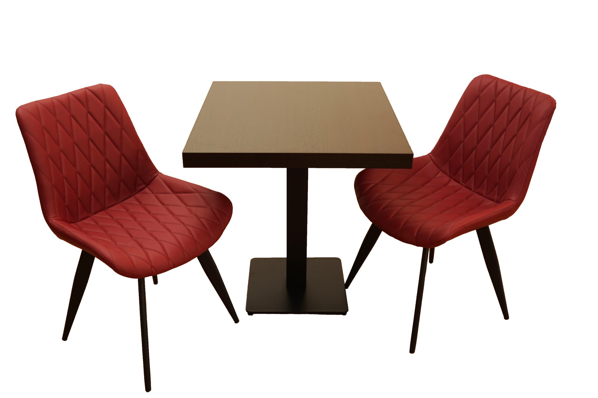1+2 Zestaw 70x70 Krzesło Restauracyjne Szkarłatne Hotelowe Krzesła Stołowe Bistro Meble Cateringowe czerwone wino