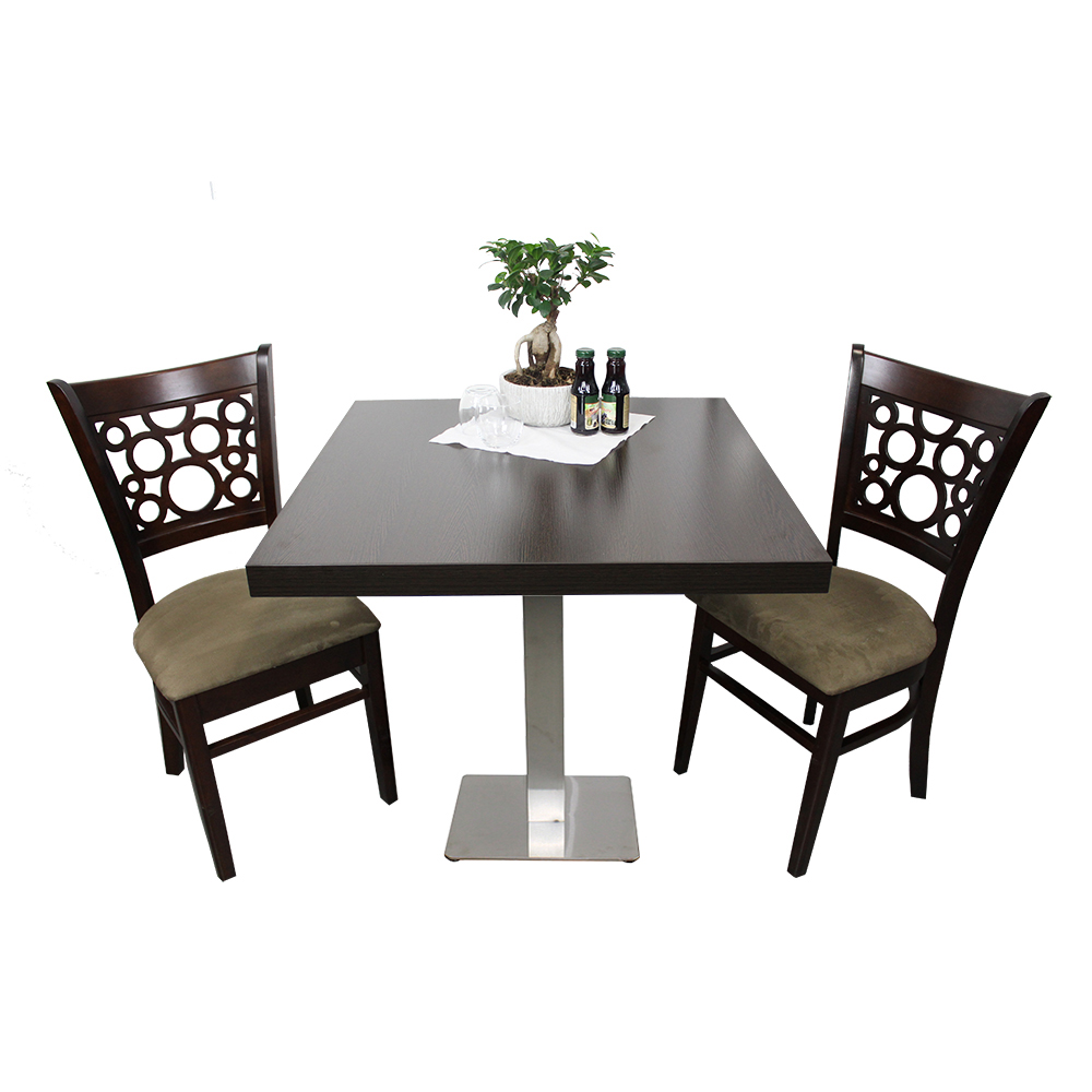 1+2 Set Hanna 60x60 Restaurant Stühle Bistro Gastronomie Möbel Stuhl Tisch Paris-SW10215