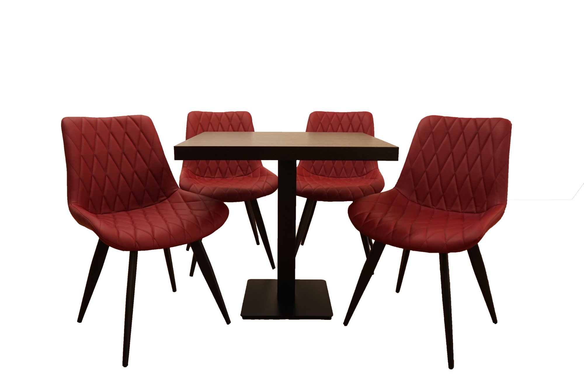 1+4 zestaw 120x80cm szkarłatny burgund krzesła restauracyjne hotelowe stoły bistro