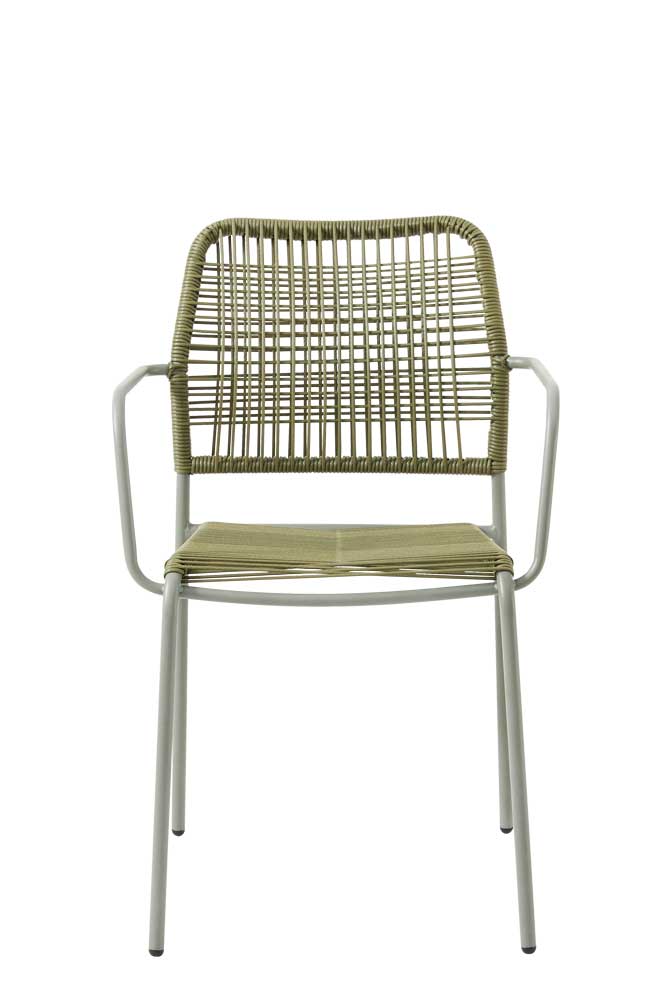 Outdoor Stuhl Kunststoffgeflecht Grün
