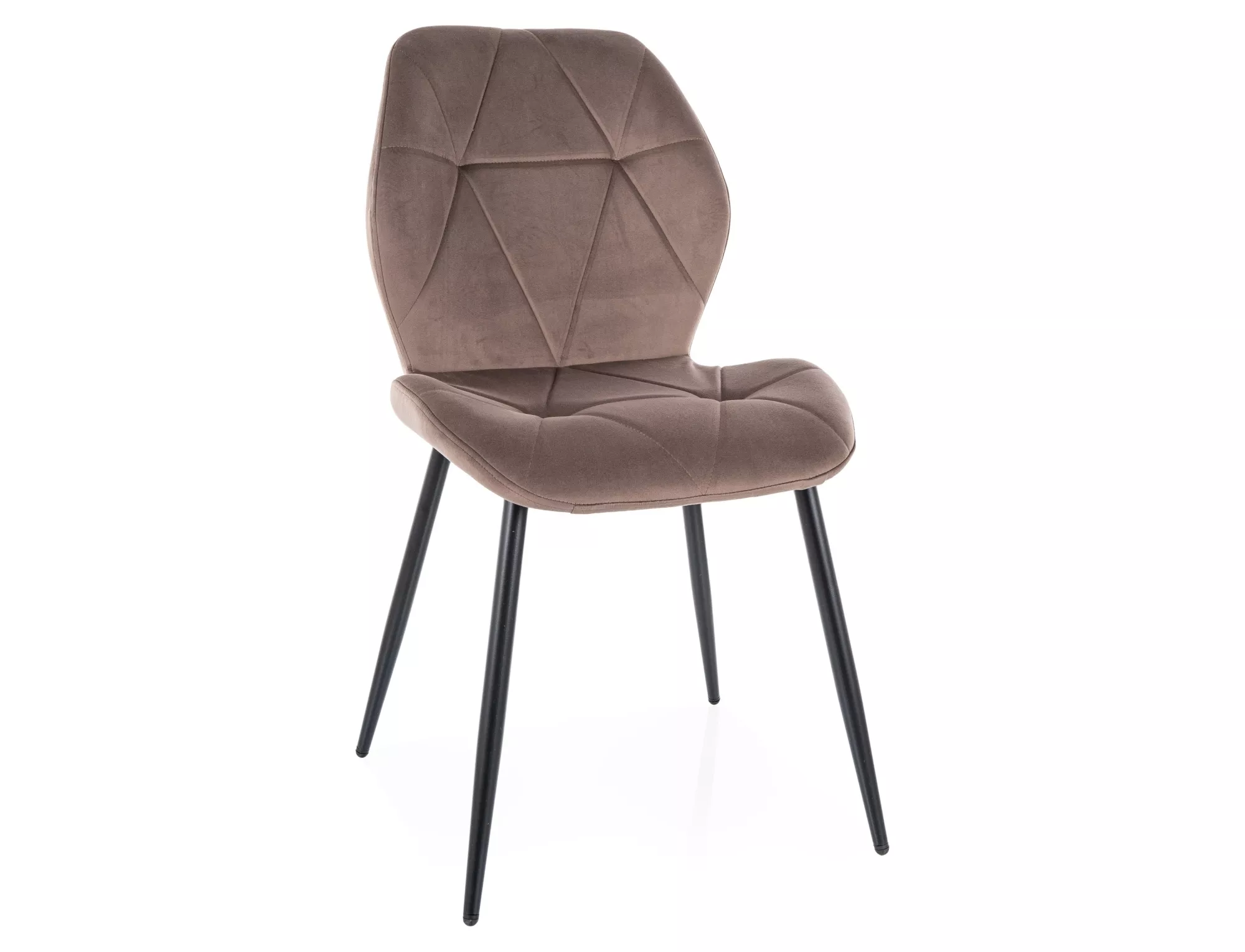 Krzesło do restauracji Silva tapicerowane aksamitną tkaniną w kolorze cappuccino Krzesło do restauracji Silva tapicerowane aksamitną tkaniną w kolorze cappuccino