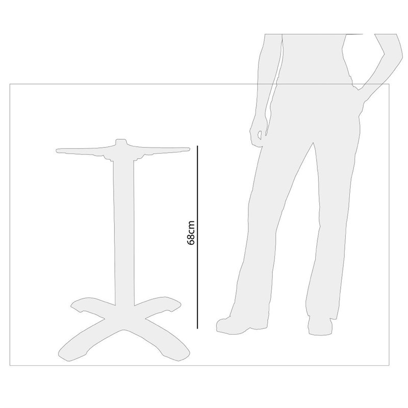 Tischbein GT1K Klappmechanismus Gastronomie Aluminium Innenbereich Außenbereich-ING10636