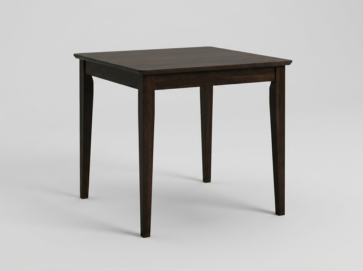 Restaurant Bistro Tisch 80x80cm Vollholz Dunkelbraun Polly